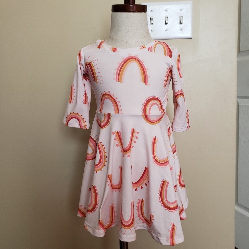 Little Lopers Rainbow Swing Twirl Dress